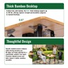 Bamboo Camping Table with Adjustable Height (265LBS)