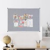 VIZ-PRO Large Fabric Bulletin Board/Foldable Notice Board Felt Gray, 72