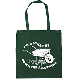 Hippowarehouse I'd Rather Be Down The Allotment Tote Shopping Gym Beach Bag 42cm x38cm, 10 litres