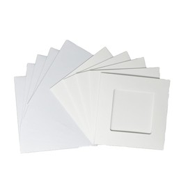 Stitchtastic Square aperture square cards - White (Pack of 5)