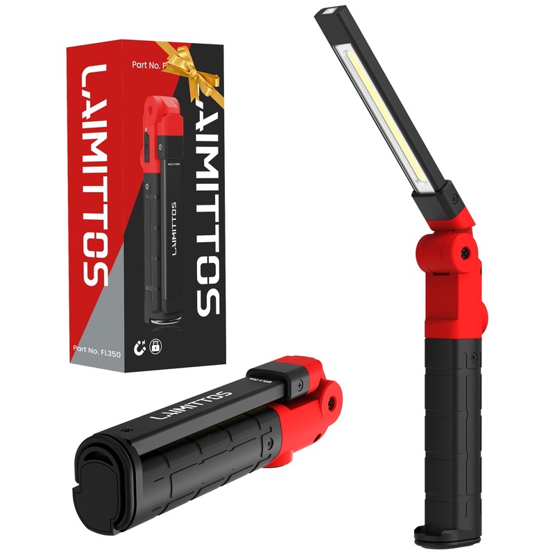 LAIMITTOS Rechargeable Work Light 2200mAh Magnetic LED Work Light Flashlight