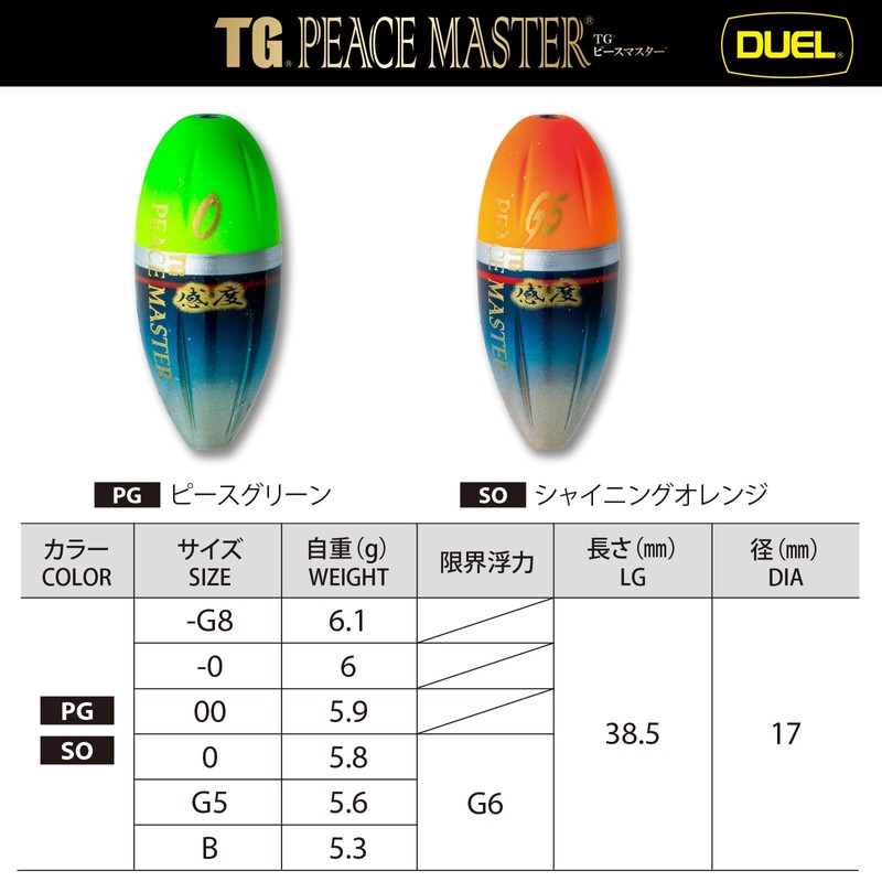 DUEL G1331-SO-Shining Orange Rock Fishing TG Peace Master Sensitivity 0.2