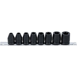 BGS 9779 | Power Socket Set E-Profile | Drive Square Drive 12.5 mm (1/2 Inch) | SW E10 - E24 | 8 Pieces