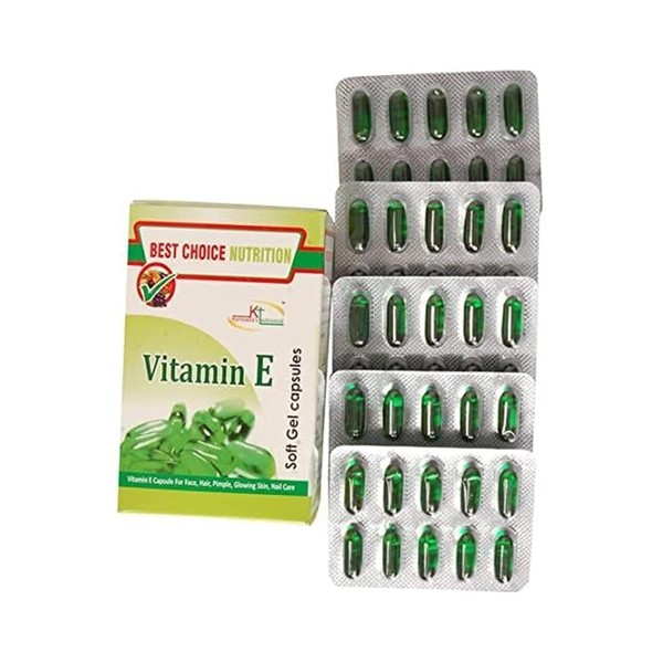 Best Choice Nutrition Adult Vitamin E 50 Capsules Vegetarian, pill/capsule, adult unisex, 1 piece, 50 pieces / 베스트초이스뉴트리션 성인용 비타민 E 50캡슐 베지테리언, 알약/캡슐, 성인남녀공용, 1개, 50개