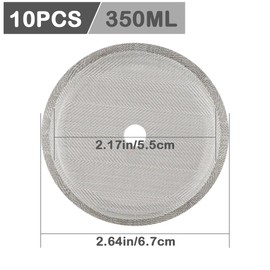 10Pcs Coffee Press Filters, Coffee Press Replacement Filter, Reusable Stainless Steel Mesh Filter for French Press Coffee Tea Makers (2.6 Inch)