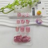 Spring Press on Nails Square Short Fake Nails with 3D
