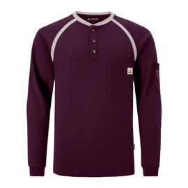 VANLENS FR Shirts for Men Flame Resistant 6.5oz Long Sleeve Men's FR Clothing Fire Retardant Shirts CAT2/HRC2