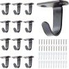 NoBrand 12PCS Stainless Steel Under-Shelf Coat Hook with Screws Mount