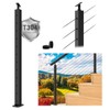 Zylorix 42" Cable Railing Post T304 Stainless Steel Angled Drilled