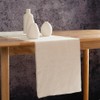 Linkslove Home Table Runner with Fringe- 14x48 Inch Off White,