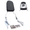 HONGK Chrome Flame Backrest Sissy Bar For 2001-2006 Honda Shadow