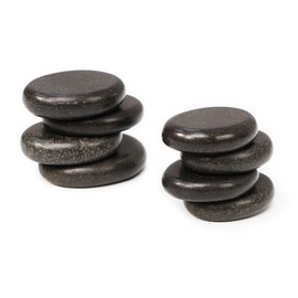 Master Massage 8-Piece Basalt Hot Stone Set for Toes – Natural Black Massage Stones for Spa, Relaxation & Healing – Skin Care Heating Tools for Foot Therapy