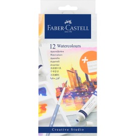 Faber-Castell Creative Studio 169612 Watercolour Paints 12 Tubes 9 ml Each Including Mixing Palette