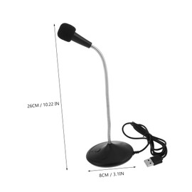 Vaguelly USB Gooseneck Microphone Adjustable Arm Noise-canceling Omnidirectional Mic for Gaming Streaming and Conference Calls Compact Design Built Sound Card