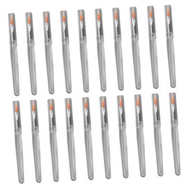 SOESFOUFU 20pcs Multi-function Lip Brush with Cover Man-made Fiber Applicators for Lipstick and Eye Shadow Portable Makeup Brushes for Daily Use and Replacement