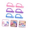 Healvian 6pcs Nail Dust Remover Brushes for Manicure Compact Nail
