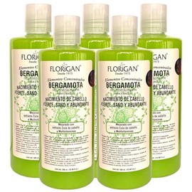 Gel Revitalizante BERGAMOTA Mejorado con COLA de CABALLO y MULTI-VITAMINAS Elementos Concentrados 500ml. FLORIGAN (5 piezas)