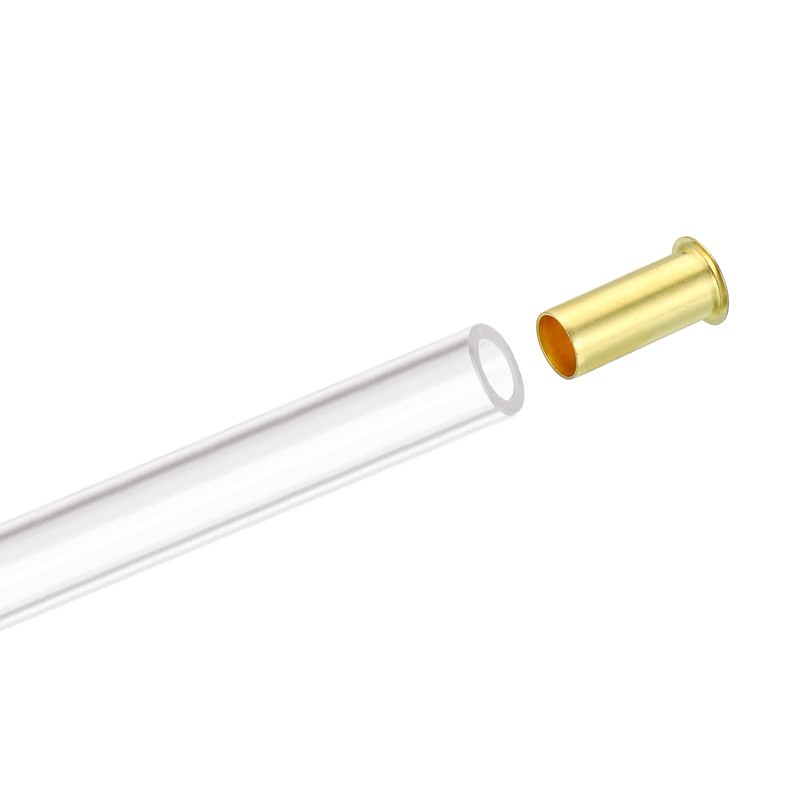PATIKIL 8mm Tube OD Brass Compression Sleeves Ferrules, 20 Pack