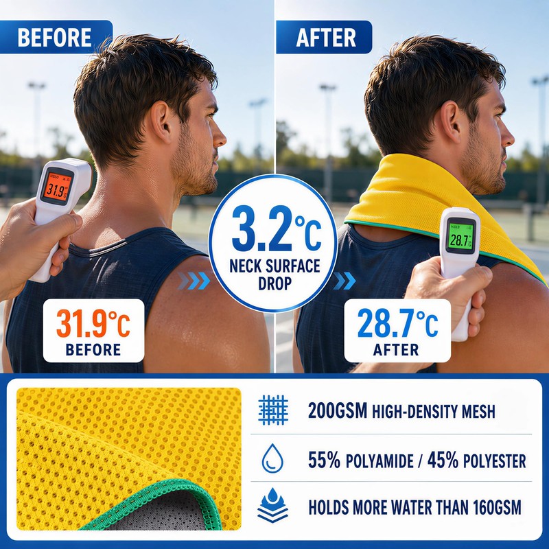 Cooling Towel 200GSM - Sports Neck Wrap (Brazil)
