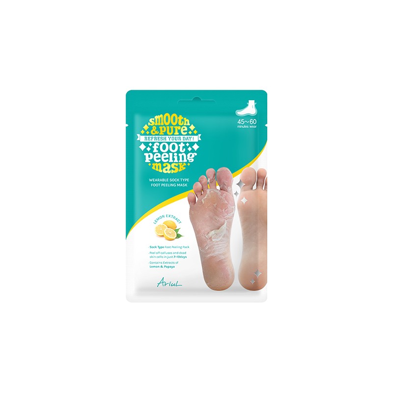 Ariul Smooth & Pure Foot Peeling Mask 2ea - Charcoal