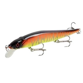 AMZfishing Bite Boss 115 Wobbler 11.5 cm / 14 g | Wobbler Pike | Wobbler Zander | Pike Wobbler | Crankbait | Wobbler Large (F: Black/Orange)