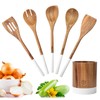 BILL.F Wooden Cookware Set, Kitchen Cookware Kitchen Gadget 6 Piece