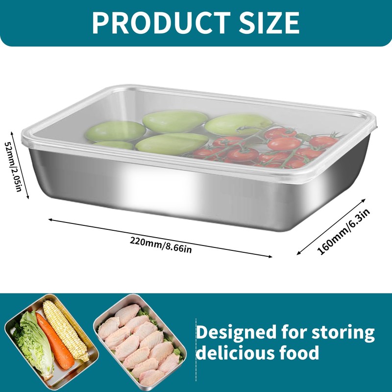 GIUOIDUO stainless steelFood Storage Containers setsstorage box with lidfreezer FrozenKitchen