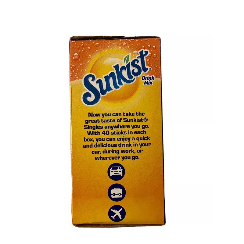 Sunkist 40 Singles to Go Variety Pack Orange Strawberry Grape