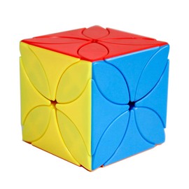OJIN MoYu MOFANGJIAOSHI CUBING CLASSROOM MFJS Meilong Four Leaf Clover Cube Cubing Classroom Twisty Puzzle Cube Brain Teaser Puzzle with One Cube Tripod (Stickerless)