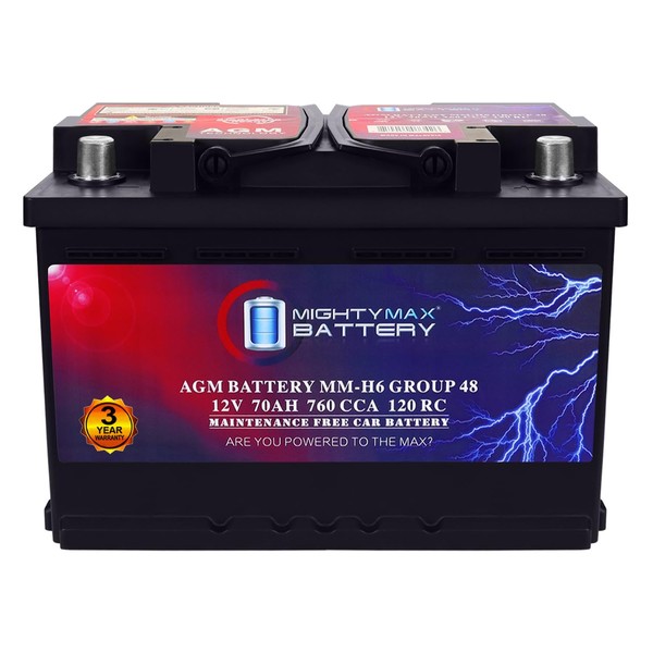 Mighty Max Battery MM-H6 Group 48 12V 70AH 120RC 760CCA