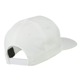 Yupoong 5 Panel Flat Bill Twill Snapback Solid Cap - White OSFM