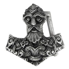 Dryad Design Pewter Norse God Thors Hammer Mjolnir Belt Buckle