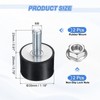 sourcing map 2Pcs M8 Thread Rubber Mounts, Vibration Isolators, Cylindrical