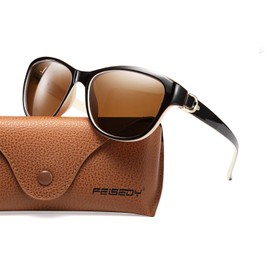 FEISEDY Women Vintage Polarized Sunglasses Lady Elegant Cateye Sun Glasses B2476