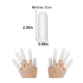 ZFyoung Disposable Latex Finger cots, Protect Fingers, Anti-Static Industrial Medium Finger cots, Finger Sleeve Thumb Protector Fingertip Protector Thumb Cover(Approx.420 PCS)