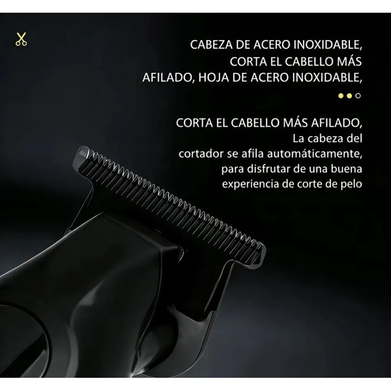 Kit Máquinas Cortadoras de Pelo Kemei Profesional con Display Digital