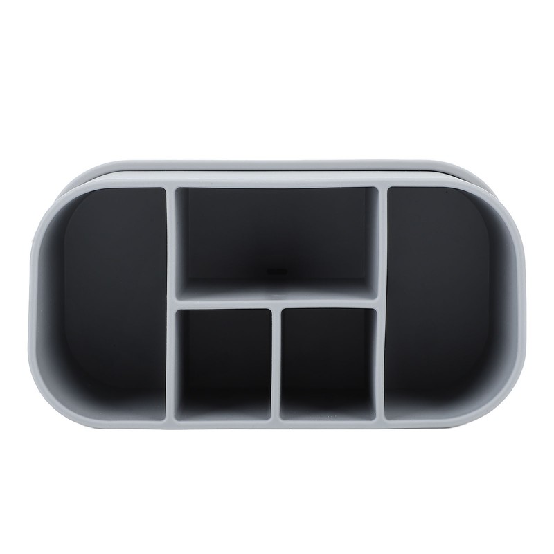 Silicone Toothbrush Toothpaste Holder Multipurpose 5 Slots Drainage Holes Bathroom