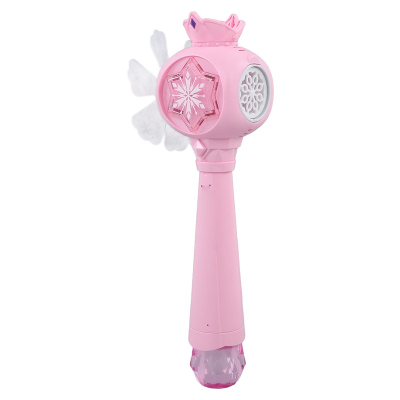 Musical Light Up Bubble Blower Innovative Hexagram Shape Princess Electric
