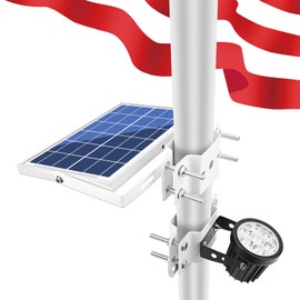 APONUO APONUO Solar Flag Pole Light,Solar Powered Flagpole Lights Pole Mount Upgraded Solar Flagpole Lights Outdoor Dusk to Dawn 2 Lighting Mode for Pole(Cool White)