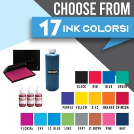 Infusion 3" x 6" Large Stamp Ink Pad for Rubber Stamps, Your Go to Large Stamp Ink Pad for Bright Color, Even Coverage and Durability, Sky Stamp Pad