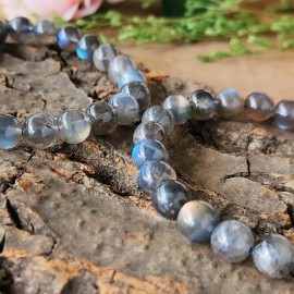 Unbranded Labradorite 8mm Beads Natural Healing Reiki Gemstone Crystal Stretch Bracelet