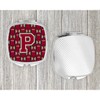 Caroline's Treasures Letter P Football Garnet and Gold Compact Travel