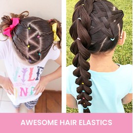 TYGA Store Pack of 500 Mini Rubber Bands Strong Elastic Bands with Band Removal Hook for Kids Hair Ties, Braids Ponytail Hair, Pet Hairband Wedding Hairstyle and More (Clear)