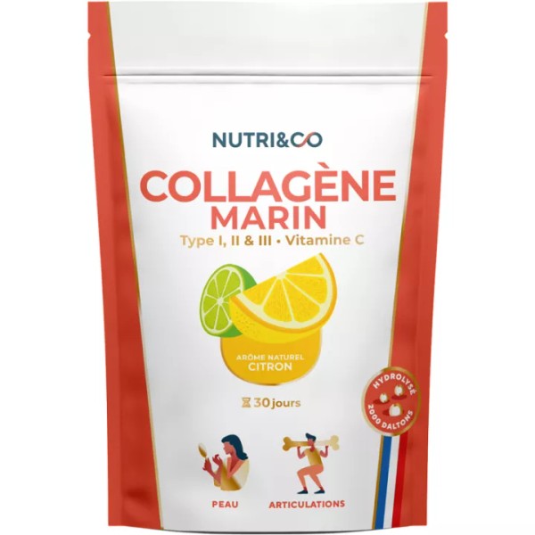 Nutri&Co Marine Collagen 180 g, Lemon