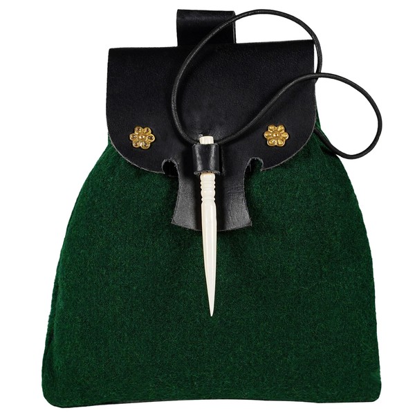 Mythrojan Medieval Small Leather Belt Pouch LARP Renaissance Waist Bag