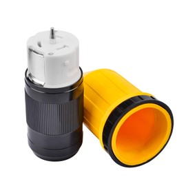 RVGUARD 50 Amp RV Power Cord Cover with Boot Inlet, Locking Shore Connector Replacement, CS6364 125/250 Volt, ETL Listed