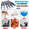 Yakamoz 6Pcs Hexagon Titanium Drill Tap Combination Bit Set, 1/4"