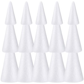 SEWACC 30pcs Cone Foam Cone Shapes Christmas Tree Foams Mold for DIY Modeling Craft Floral Arranging Supplies DIY Foams