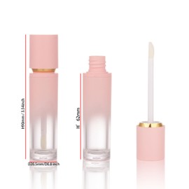 COSIDEA 8PCS Empty gradient Pink Lip Gloss Tubes 8ml lipgloss Tube with Wand Applicator for Lip oil tint bottles container