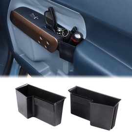Car Front Door Storage Box Compatible with Ford Maverick 2022-2025 Front Door Side Storage Box Organizer Tray Door Armrest Phone Container Door Handle Pocket Tray Insert Glove Pallet ABS Accessories